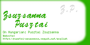 zsuzsanna pusztai business card